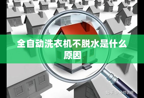 全自动洗衣机不脱水是什么原因