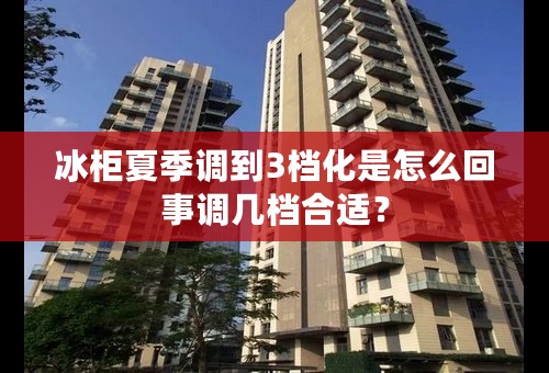 冰柜夏季调到3档化是怎么回事调几档合适？