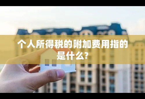 个人所得税的附加费用指的是什么?