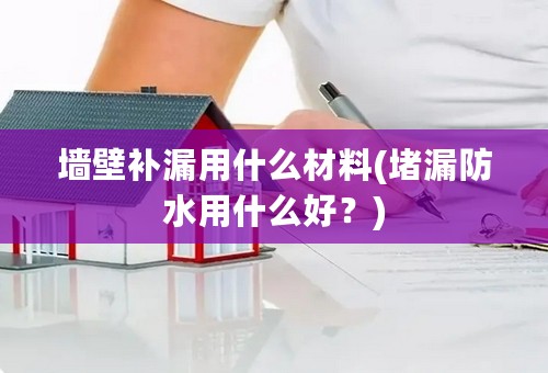 墙壁补漏用什么材料(堵漏防水用什么好？)