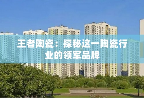 王者陶瓷：探秘这一陶瓷行业的领军品牌