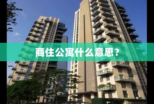 商住公寓什么意思？