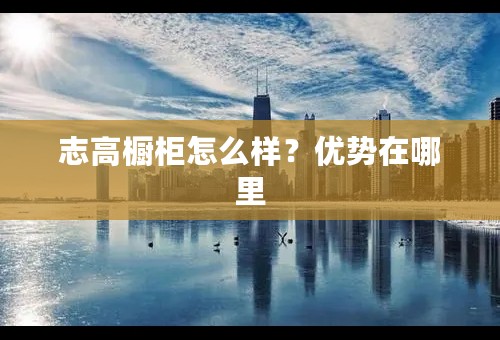 志高橱柜怎么样？优势在哪里