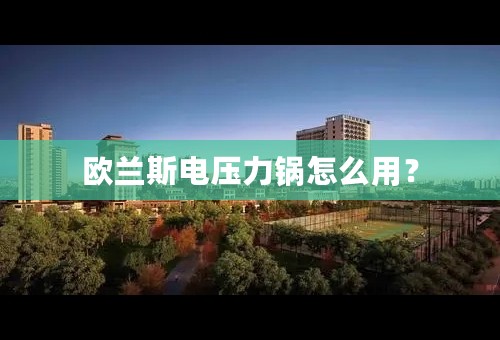 欧兰斯电压力锅怎么用？