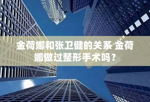 金荷娜和张卫健的关系 金荷娜做过整形手术吗？