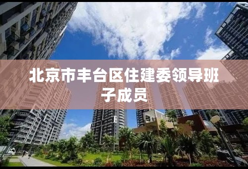 北京市丰台区住建委领导班子成员