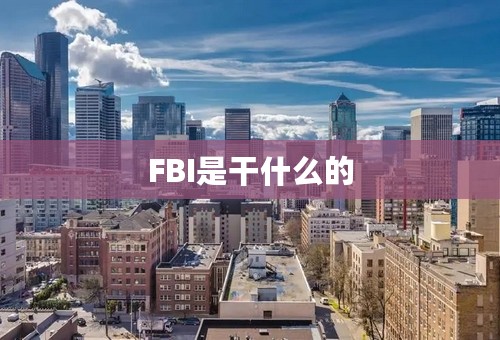 FBI是干什么的