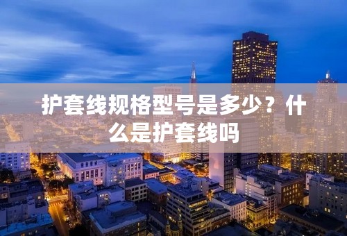 护套线规格型号是多少？什么是护套线吗