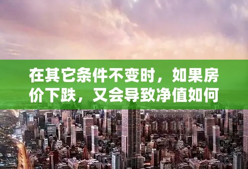 在其它条件不变时，如果房价下跌，又会导致净值如何变化