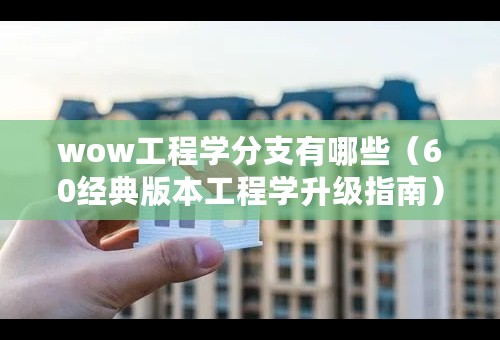 wow工程学分支有哪些（60经典版本工程学升级指南）