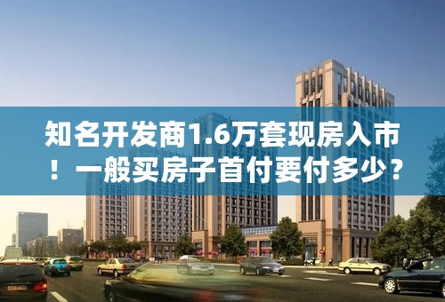 知名开发商1.6万套现房入市！一般买房子首付要付多少？