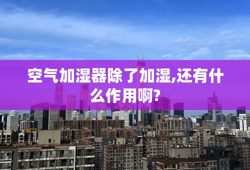 空气加湿器除了加湿,还有什么作用啊?