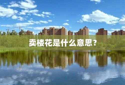 卖楼花是什么意思？