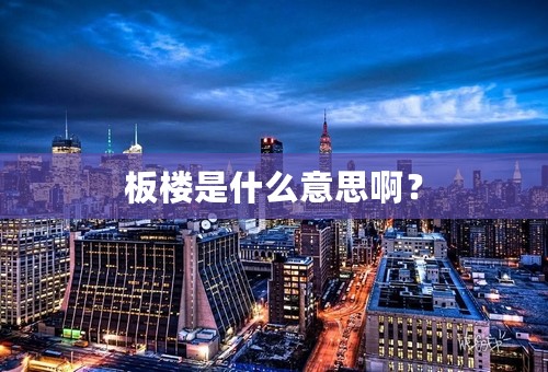 板楼是什么意思啊？