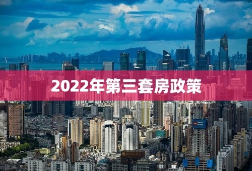 2022年第三套房政策