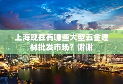 上海现在有哪些大型五金建材批发市场？谢谢