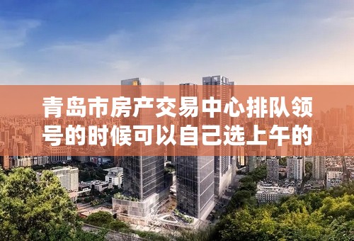 青岛市房产交易中心排队领号的时候可以自己选上午的办理过户号或者是下午的号吗