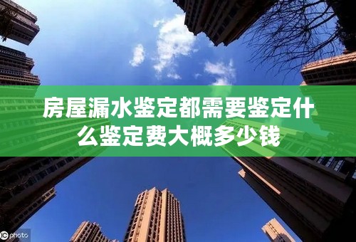 房屋漏水鉴定都需要鉴定什么鉴定费大概多少钱