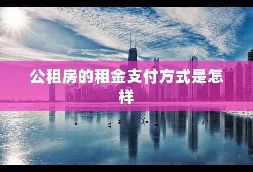 公租房的租金支付方式是怎样