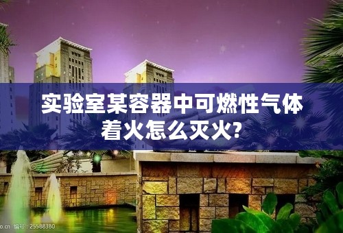 实验室某容器中可燃性气体着火怎么灭火?