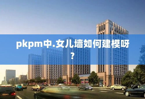 pkpm中.女儿墙如何建模呀?