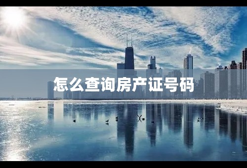 怎么查询房产证号码