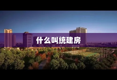 什么叫统建房