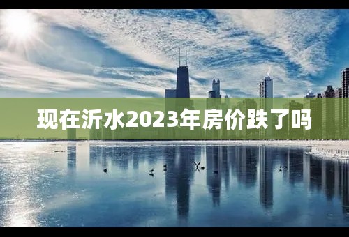 现在沂水2023年房价跌了吗