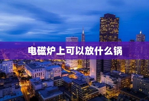 电磁炉上可以放什么锅