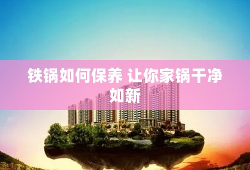 铁锅如何保养 让你家锅干净如新