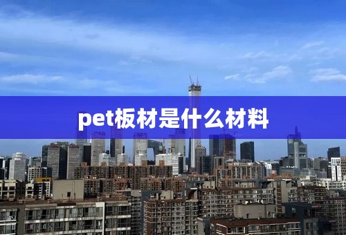 pet板材是什么材料